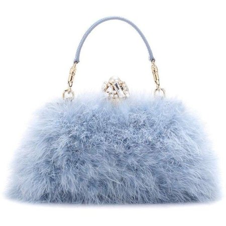 blue fur bag