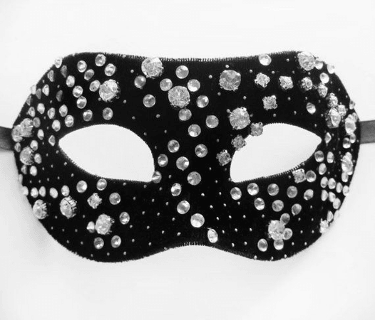 Venice carnival crystal black mask