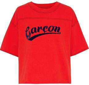 The Kelton Flocked Cotton-jersey T-shirt