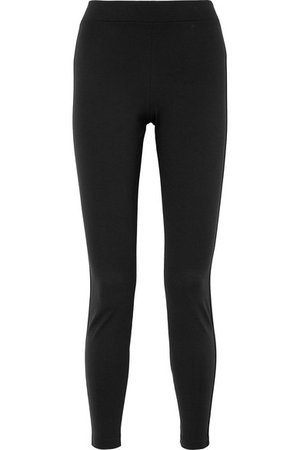 Wolford | The Tux satin-trimmed stretch-jersey leggings | NET-A-PORTER.COM