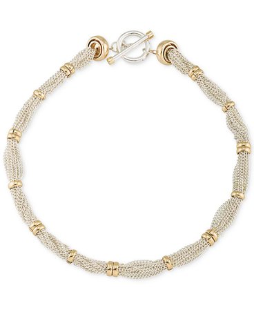 Lauren Ralph Lauren Two-Tone Multi-Chain Ringed Collar Necklace & Reviews - Necklaces - Jewelry & Watches - Macy's