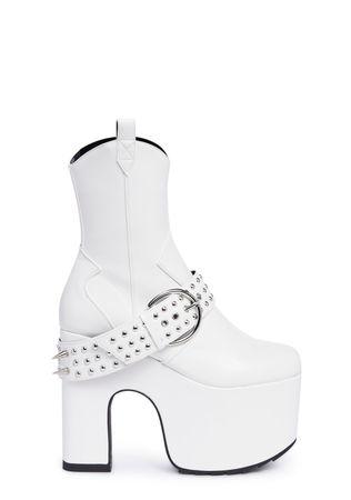 Lamoda Howdy Platform Boots - White