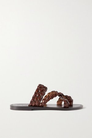 Neil Braided Leather Sandals - Tan