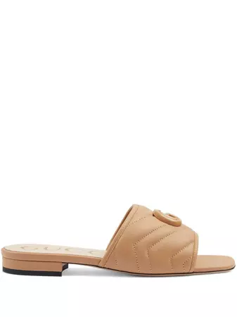 Gucci Double G Quilted Leather Sandals - Farfetch