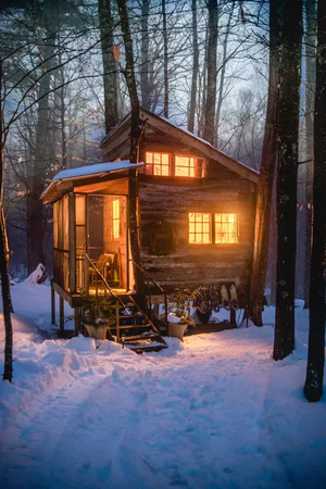 winter cabin photos - Google Search