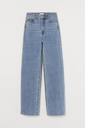 Jeans Wide High - Azul denim claro - Ladies | H&M MX