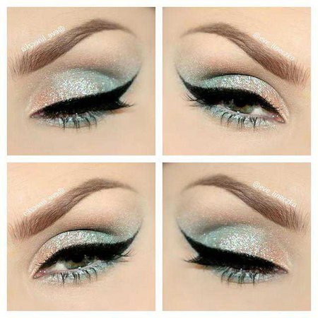 icy blue makeup look - Google Search