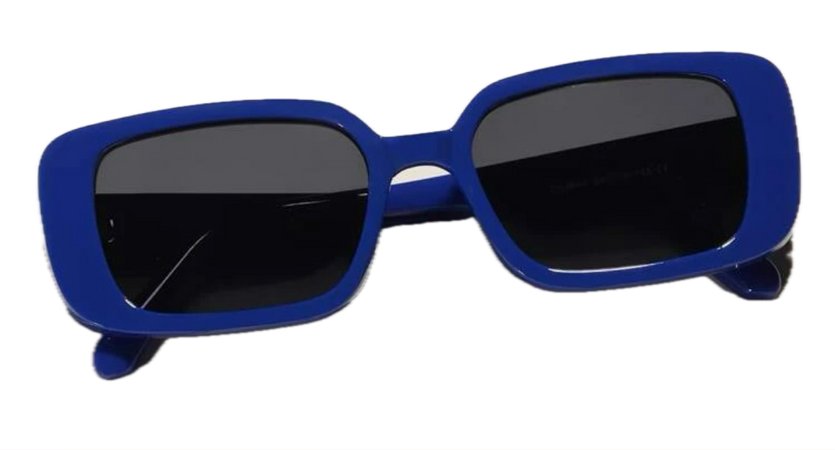 Royal blue square glasses