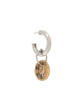 Acne Studios vintage coin hoop single earring
