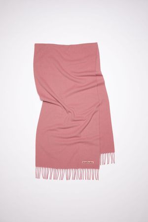 Acne Studios - Fringe wool scarf - Narrow - Raspberry pink