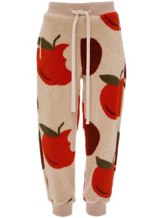 JW Anderson apple-print Fleece Joggers - Farfetch