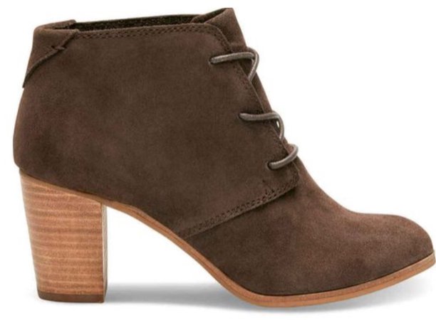 Brown Suede heeled ankle boots
