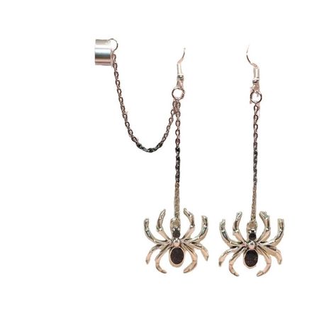 Spider Cuff Earrings With Chain Chain Cuff Earrings. - Etsy
