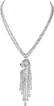 CRHP700938 - Panthère de Cartier necklace - Platinum, emeralds, onyx, diamonds - Cartier