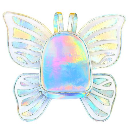 Zicac Women's Laser Holographic Backpack Butterfly Angel Wings Daypack For Girls (Silver). Lightweight & durable, gorgeous c… | Butterfly bags, Holographic, Daypack