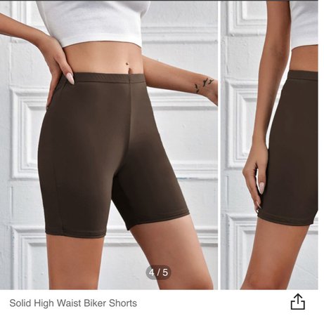 brown biker shorts