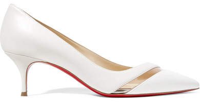 17th Floor 55 Pvc-trimmed Leather Pumps - White