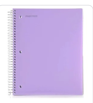 light purple five star notebook
