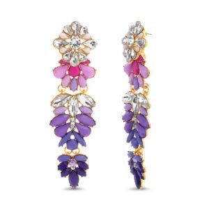 Steve Madden pink purple earrings