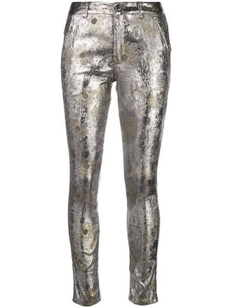 Cynthia Rowley Gold Coast metallic trousers