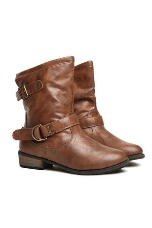Brown Ankle High Boots