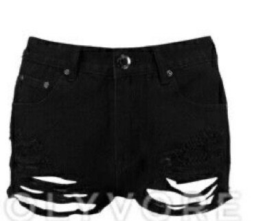 black shorts