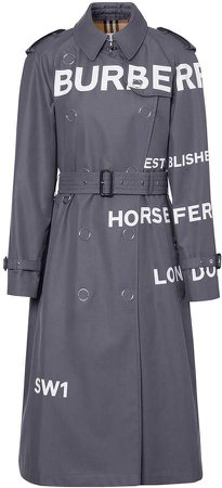 Horseferry Print Cotton Gabardine trench coat