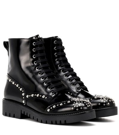Bess studded leather ankle boots