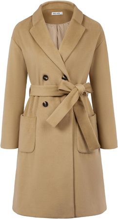 Amazon.com: GRACE KARIN Winter Coats For Women Double Breasted Pea Coats Mid Long Wool Coats Oversized Trench Coats Jackets : Clothing, Shoes & Jewelry
