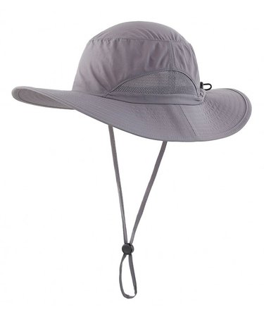 Men's Sun Hats Breathable Light Weight UPF50+ Wide Brim Fishing Hat Dark Gray C1127G5DWBR