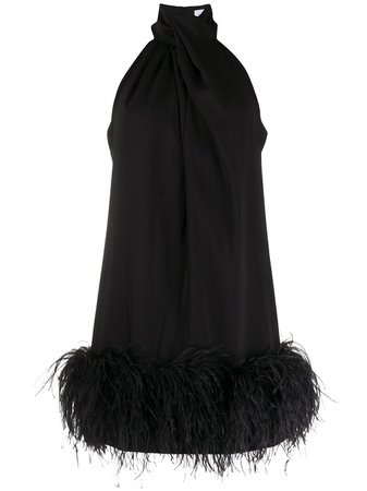 16Arlington Feather Trimmed Sleeveless Dress Ss20 | Farfetch.com