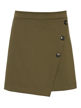 Wrap-Front Mini Skirt | Banana Republic Green