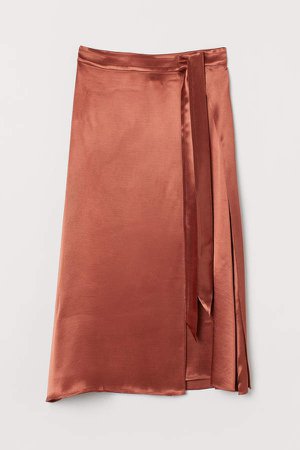 Satin Skirt - Orange