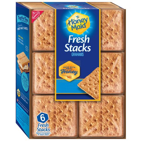 Honey Maid Fresh Stacks Graham Crackers, 1 Box of 6 Stacks - Walmart.com - Walmart.com