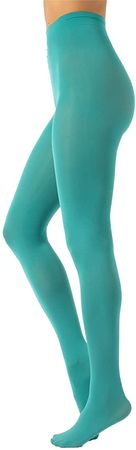 opaque turquoise tights