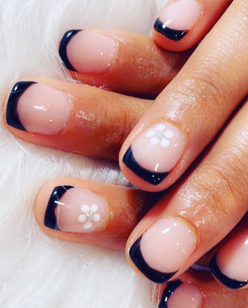 black french nails