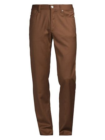 Shop ZEGNA Five-Pocket Flannel Pants | Saks Fifth Avenue
