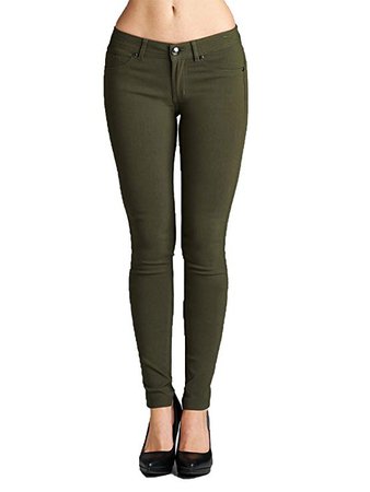 Emmalise Women's Basic Jean Look Jeggings Tights Spandex Skinny Leggings Bottoms at Amazon Women’s Clothing store