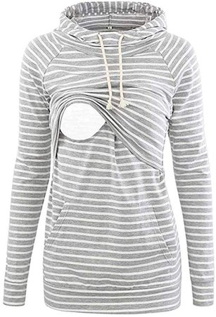 Tootu Women Pregnant Maternity Nursing Stripe Breastfeeding T-Shirt Blouse: Amazon.ca: Clothing & Accessories