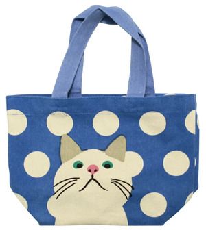 Books Kinokuniya: Mini Tote Bag - Mode Cat Taachan Blue / Friendshill (4535279369993)