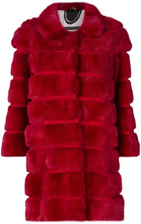 bevelled fur coat