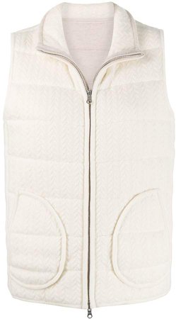 cable reversible padded gilet