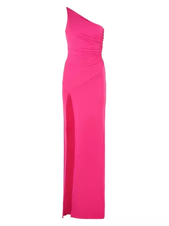 Shop Halston Malia Jersey One-Shoulder Gown | Saks Fifth Avenue