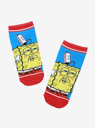 SpongeBob SquarePants Squinting No-Show Socks