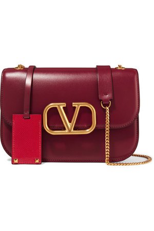Valentino | Valentino Garavani VLOCK small leather shoulder bag | NET-A-PORTER.COM