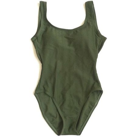 green one piece swimsuit