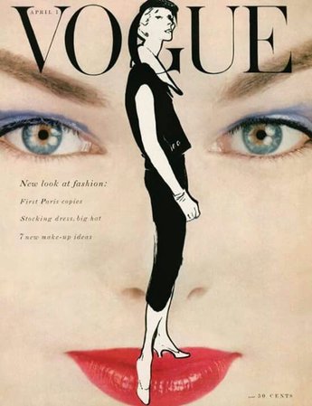 fashion illustration 50s vogue cover