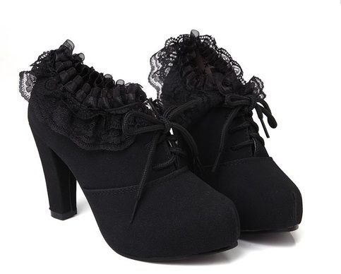 Black laced heels