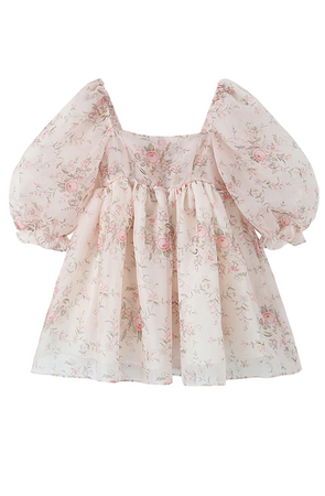 Parinmi - Floral organza puff dress