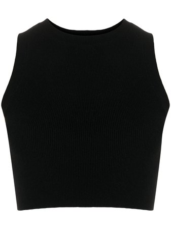 Black Cashmere In Love ribbed-knit cropped top DELLA - Farfetch